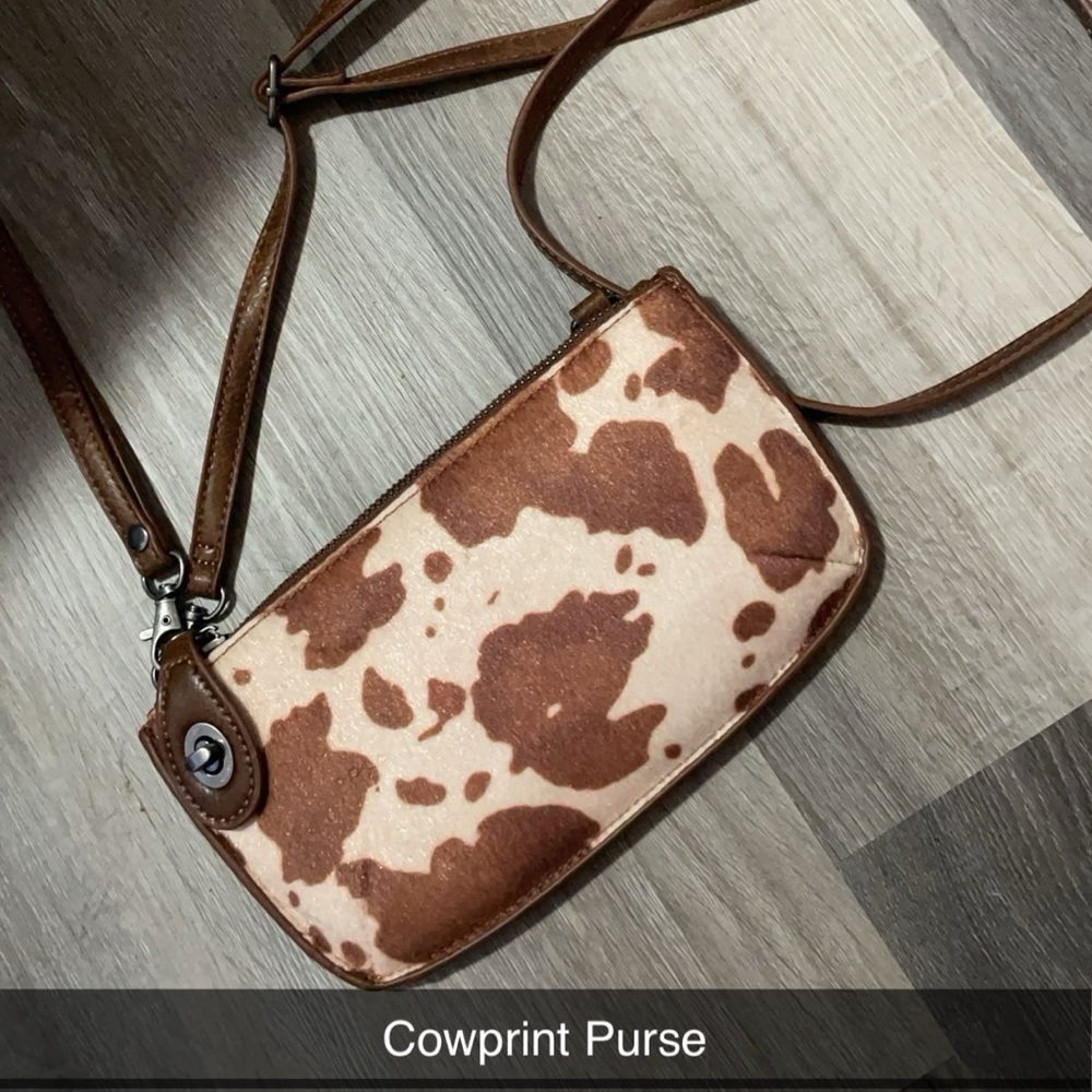 Cowprint Satchel
